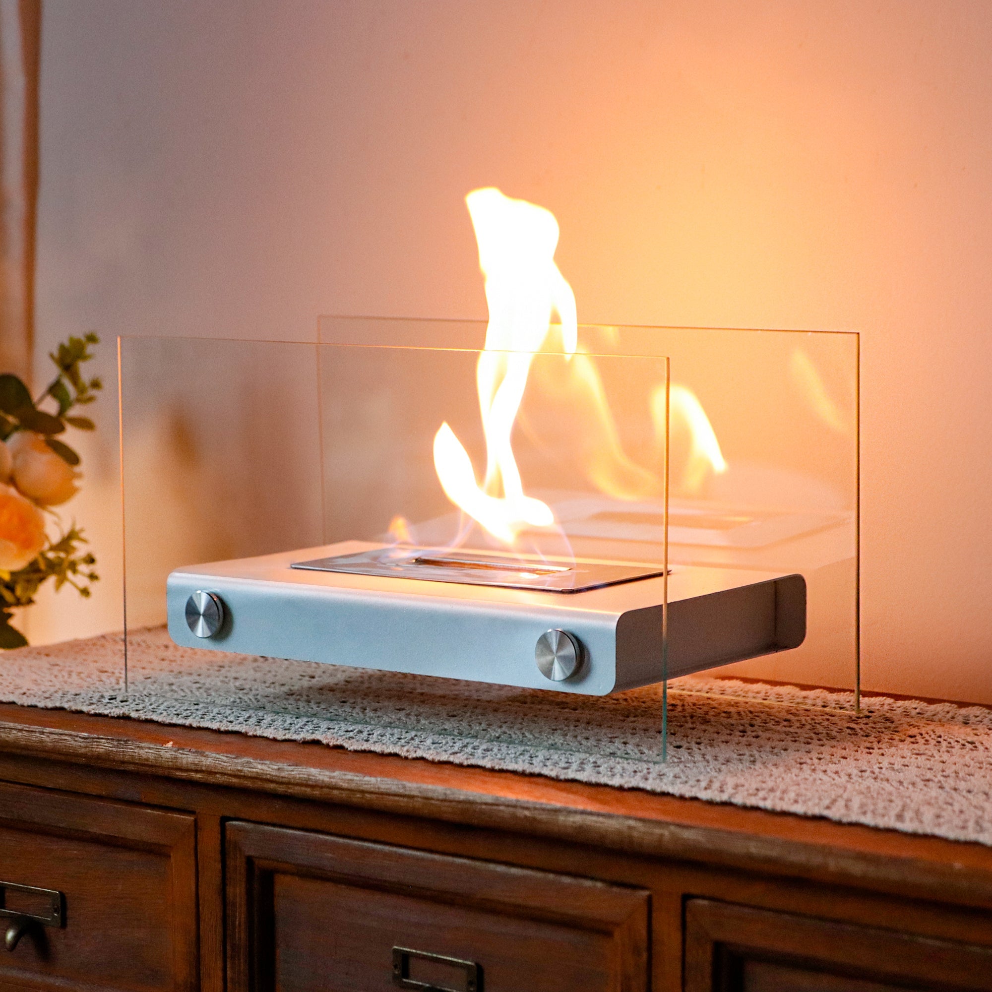 14" Rectangular Tabletop Fire Bowl Pot