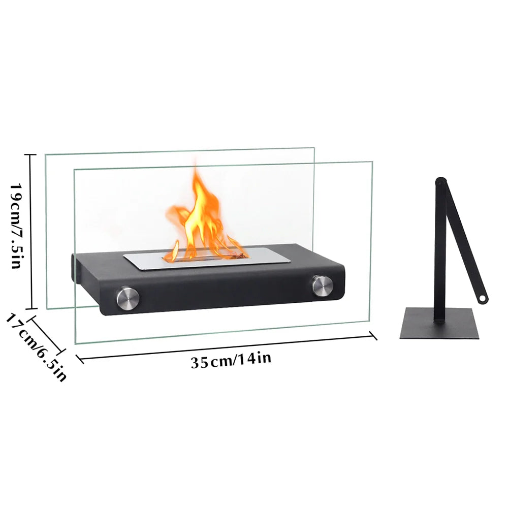 14" Rectangular Tabletop Fire Bowl Pot