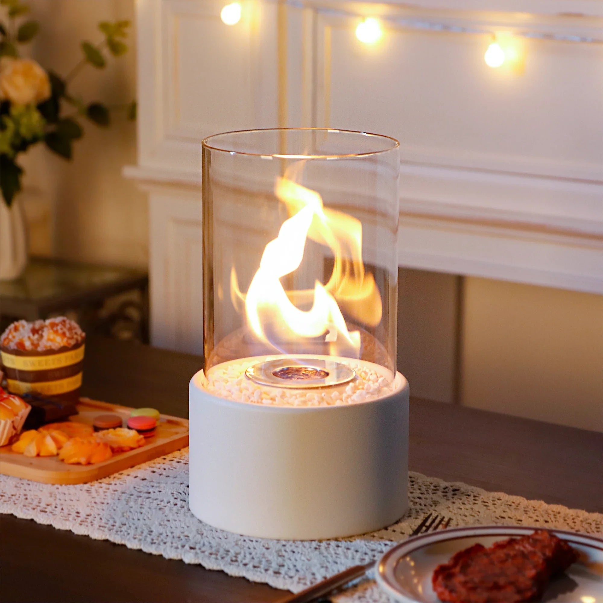 10.5" Tabletop Fire Bowl Pot Fireplace